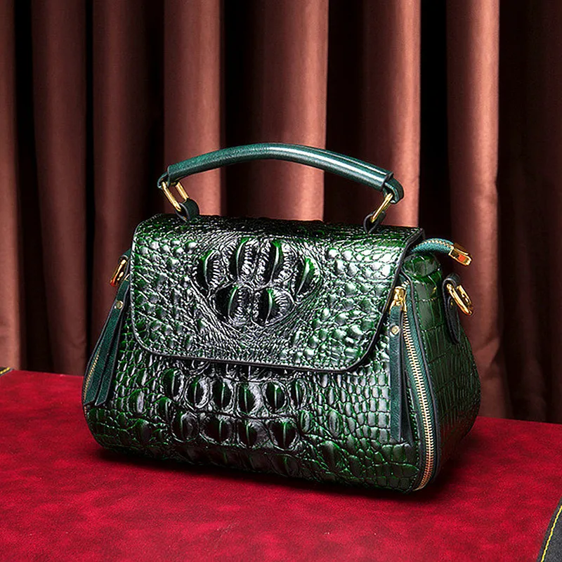 2021 New Cowhide Leather Women's bag crocodile grain leather Ladies handbag Portable Tote Bag Shoulder Messenger Bags Fashion
2021 New Cowhide Leather Women's bag crocodile grain leather Ladies handbag Portable Tote Bag Shoulder Messenger Bags Fashion