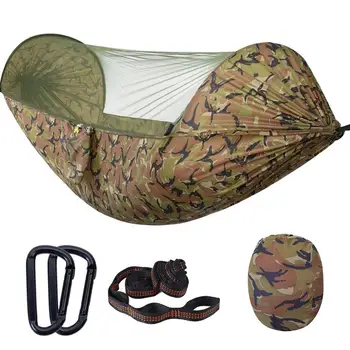 Portable Swing Sleeping Bag Automatic Quick Opening Mosquito Net Double Hammock Outdoor Camping Parachute Nylon Hammock
Portable Swing Sleeping Bag Automatic Quick Opening Mosquito Net Double Hammock Outdoor Camping Parachute Nylon Hammock