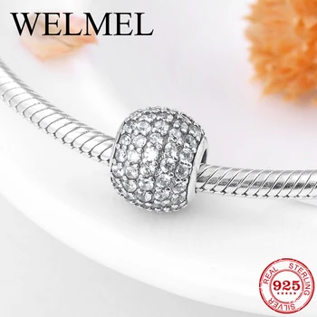 925 Sterling Silver sparking clear crystal CZ beads womens accessories trendy 2018 Fit Original Pandora Charm Bracelet Jewelry
925 Sterling Silver sparking clear crystal CZ beads womens accessories trendy 2018 Fit Original Pandora Charm Bracelet Jewelry