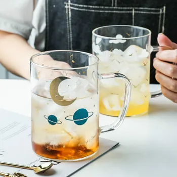 Clear Glass Mug with The Handle Heat Resistant Writer Office Mug Milk 400ml Print Tazze Colazione Light Tea Cup Cute Gift HH50MK
Clear Glass Mug with The Handle Heat Resistant Writer Office Mug Milk 400ml Print Tazze Colazione Light Tea Cup Cute Gift HH50MK