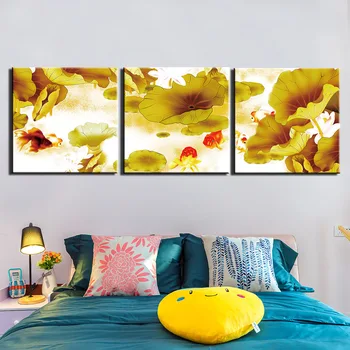 3 Panels Chinese Lotu Fish Painting Wall Art Pictures Canvas Painting HD Prints and Posters for Living Room Home Decoration 
3 Panels Chinese Lotu Fish Painting Wall Art Pictures Canvas Painting HD Prints and Posters for Living Room Home Decoration