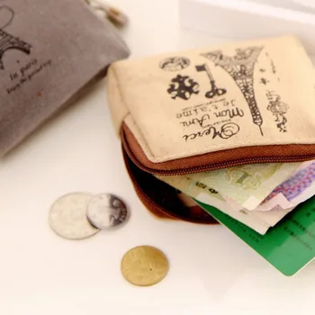 Canvas Wallet Vintage Style Creative Printing Fabric Student Mini Coin Storage Bag Environmental Protection Zipper Coin Purse 
Canvas Wallet Vintage Style Creative Printing Fabric Student Mini Coin Storage Bag Environmental Protection Zipper Coin Purse