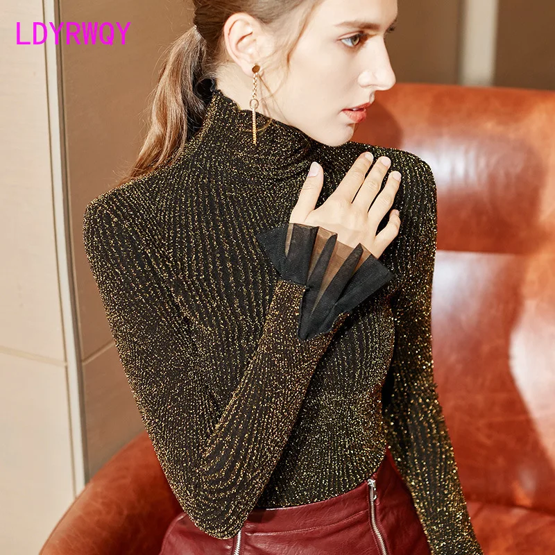 high collar bottoming shirt female autumn winter 2019 new inside take a small shirt bright silk long sleeve bright silk shirt
high collar bottoming shirt female autumn winter 2019 new inside take a small shirt bright silk long sleeve bright silk shirt