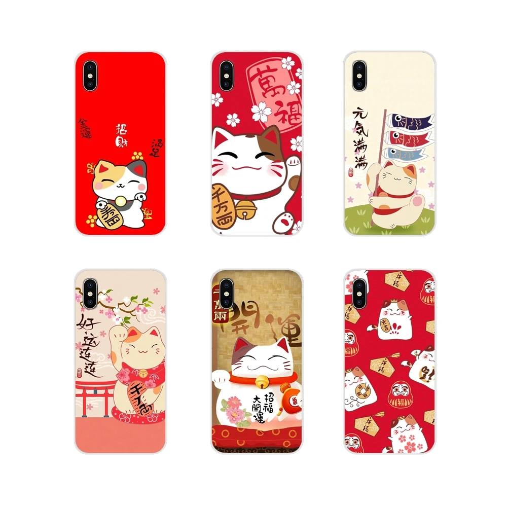 Silicone Phone Case Cute Festival Fortune Lucky Cat For Xiaomi Mi4 Mi5 Mi5S Mi6 Mi A1 A2 5X 6X 8 9 Lite SE Pro Max Mix 2 3 2S | Мобильные