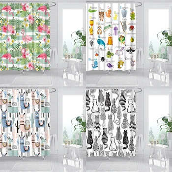 High Quality Cat and Flamingo Printing Shower Curtains Bath Products Bathroom Decor Screen with Hooks Waterproof Curtain DW192
High Quality Cat and Flamingo Printing Shower Curtains Bath Products Bathroom Decor Screen with Hooks Waterproof Curtain DW192