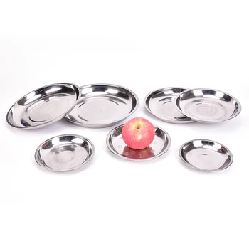 Camping 14-26cm Dia Stainless Steel Tableware Dinner Plate Food Container Thanksgiving Day 
Camping 14-26cm Dia Stainless Steel Tableware Dinner Plate Food Container Thanksgiving Day