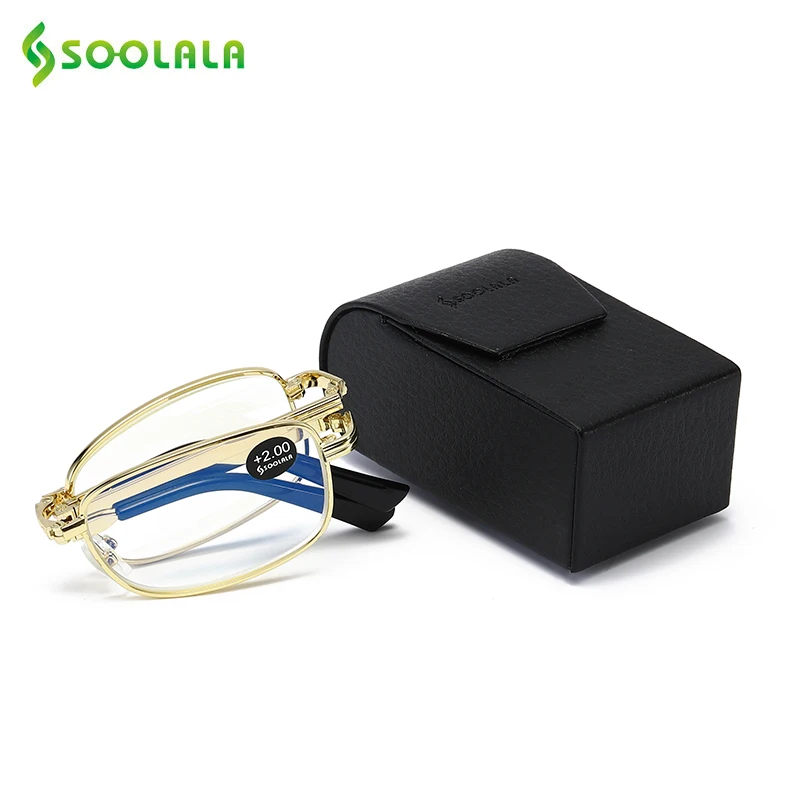 SOOLALA Anti Blue Light Blocking Foldable Reading Glasses Women Men Folding Reader Reading Glasses With Case Lesebrille Herren
SOOLALA Anti Blue Light Blocking Foldable Reading Glasses Women Men Folding Reader Reading Glasses With Case Lesebrille Herren