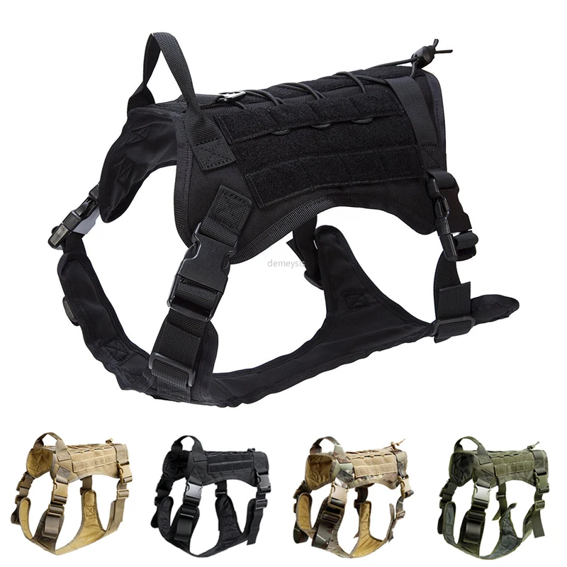 Tactical Hunting Police Dog Harness Molle Military Army Service Dog Clothes Patrol Dog Training Vest with Handle
Tactical Hunting Police Dog Harness Molle Military Army Service Dog Clothes Patrol Dog Training Vest with Handle