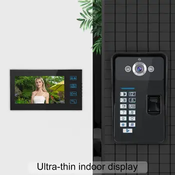 7inch TFT LCD Wired Doorbells Fingerprint Doorbell RFID Card Visual Video Intercom Security System doorbell 100-240V
7inch TFT LCD Wired Doorbells Fingerprint Doorbell RFID Card Visual Video Intercom Security System doorbell 100-240V