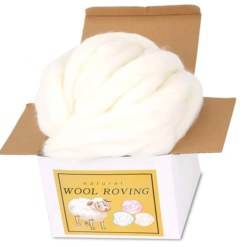 LMDZ Wool Roving Bulk Wool Chunky Yarn Soft Felting Wool Supplies for Hand Spinning, Felting, Blending, Weaving and DIY Craft
LMDZ Wool Roving Bulk Wool Chunky Yarn Soft Felting Wool Supplies for Hand Spinning, Felting, Blending, Weaving and DIY Craft