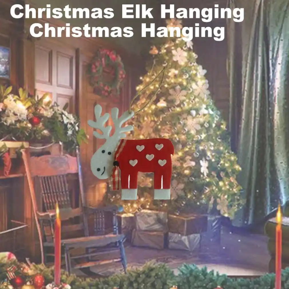 christmas decorations rattan circle hanging ornament for home