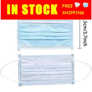 Disposable Face Masks With Elastic Ear Loop 3 Ply Breathable Blocking Dust Air Pollution Protection And Personal
