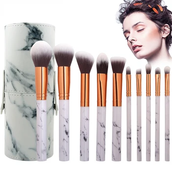 10PCS Marmer Patten Make Borstel voor Cosmetische Poeder Foundation Oogschaduw Lip Make up Kwasten Set of Tas
10PCS Marmer Patten Make Borstel voor Cosmetische Poeder Foundation Oogschaduw Lip Make up Kwasten Set of Tas