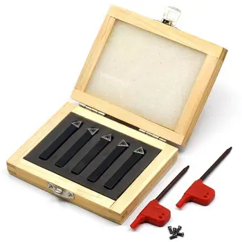 Mini Turning Tool Holder Indexable Carbon Steel+Alloy Lathe 1/4 Inch Screw