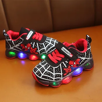 Spiderman Children Boys Shoes Kids LED Shoes With Light Toddler Baby Shoes Luminous Glowing Sneakers Spider man Cartoon Slippers
Spiderman Children Boys Shoes Kids LED Shoes With Light Toddler Baby Shoes Luminous Glowing Sneakers Spider man Cartoon Slippers