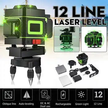 12 Line Green Laser Level Self-leveling Horizontal&Vertical 360 Degree Adjustment Higher Visibility Automatic Leveling Tool
12 Line Green Laser Level Self-leveling Horizontal&Vertical 360 Degree Adjustment Higher Visibility Automatic Leveling Tool