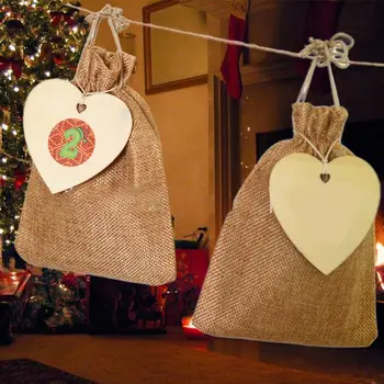 24 Days Countdown Advent Calendar Hanging Drawstring Candy Bags with Stickers 67JB
24 Days Countdown Advent Calendar Hanging Drawstring Candy Bags with Stickers 67JB