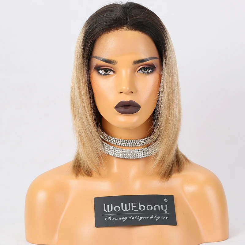 Ombre Human Hair Wig Lace Front Human Hair Wigs Yaki Straight #1B 27 Color Brazilian Remy Bob Lace Front Wigs 150% Density
Ombre Human Hair Wig Lace Front Human Hair Wigs Yaki Straight #1B 27 Color Brazilian Remy Bob Lace Front Wigs 150% Density