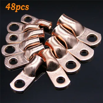 AWG Ring Terminal Lug Bare Copper Uninsulated Gauge Battery Terminal Connector 48PCS
AWG Ring Terminal Lug Bare Copper Uninsulated Gauge Battery Terminal Connector 48PCS