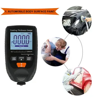 Protable Car Paint Coating Thickness Gauge Car Paint Electroplate Metal Coating Thickness Tester Meter 0-1500um Fe and NFe Probe
Protable Car Paint Coating Thickness Gauge Car Paint Electroplate Metal Coating Thickness Tester Meter 0-1500um Fe and NFe Probe