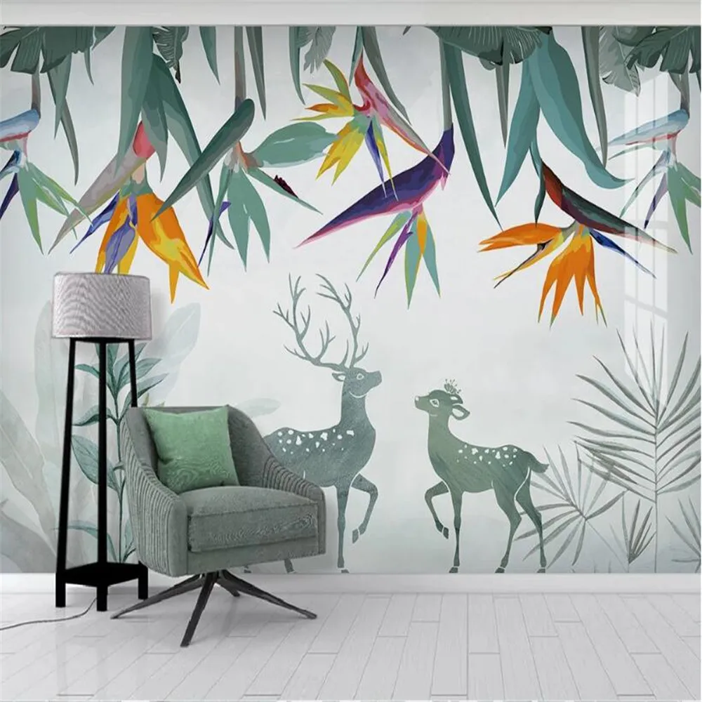 milofi custom large wallpaper mural 3D Nordic green small fresh tropical plant banana leaf elk background wall
milofi custom large wallpaper mural 3D Nordic green small fresh tropical plant banana leaf elk background wall