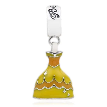New 925 Sterling Silver Bead Charm Yellow Enamel Belle's Dress Pendant Beads Fit Pandora Bracelet Bangle DIY Jewelry 
New 925 Sterling Silver Bead Charm Yellow Enamel Belle's Dress Pendant Beads Fit Pandora Bracelet Bangle DIY Jewelry