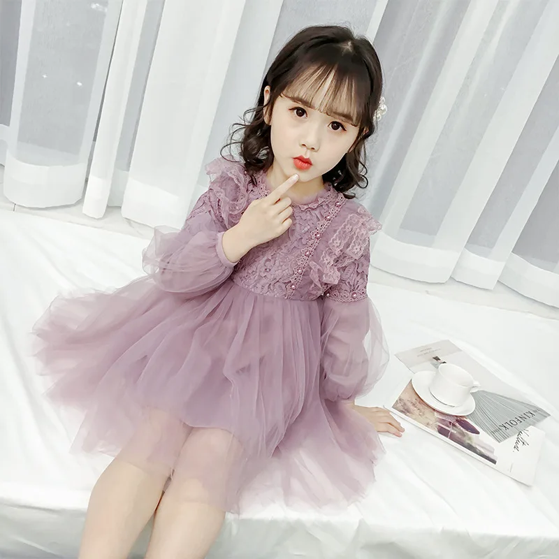 2019 Spring New Style Korean-style Girls Lace Pearl Lantern Sleeve Dress Children Gauze Princess Skirt 
2019 Spring New Style Korean-style Girls Lace Pearl Lantern Sleeve Dress Children Gauze Princess Skirt
