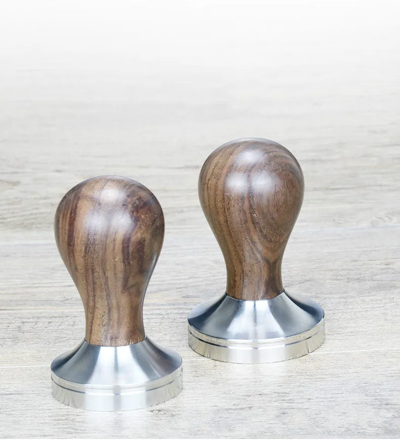 Walnut Coffee Tamper 58mm Stainless Steel Concentric Circle Pressure Powder Tamper 51mm Solid Wood Handle Flat Bottom 53mm
Walnut Coffee Tamper 58mm Stainless Steel Concentric Circle Pressure Powder Tamper 51mm Solid Wood Handle Flat Bottom 53mm