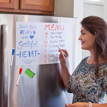 12"X16" Magnetic Erase Whiteboard for Fridge Fine Tip Markers Eraser Magnets Vinyl White Board Planner Organizer Notepad List
12"X16" Magnetic Erase Whiteboard for Fridge Fine Tip Markers Eraser Magnets Vinyl White Board Planner Organizer Notepad List
