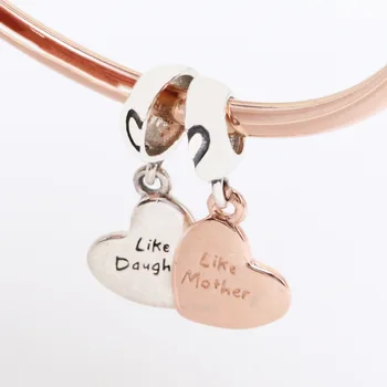 Authentic 925 Sterling Silver Charm Creative Mother Daughter Love Rose Gold Fit Pandora Women Bracelet & Necklace Diy Jewelry
Authentic 925 Sterling Silver Charm Creative Mother Daughter Love Rose Gold Fit Pandora Women Bracelet & Necklace Diy Jewelry