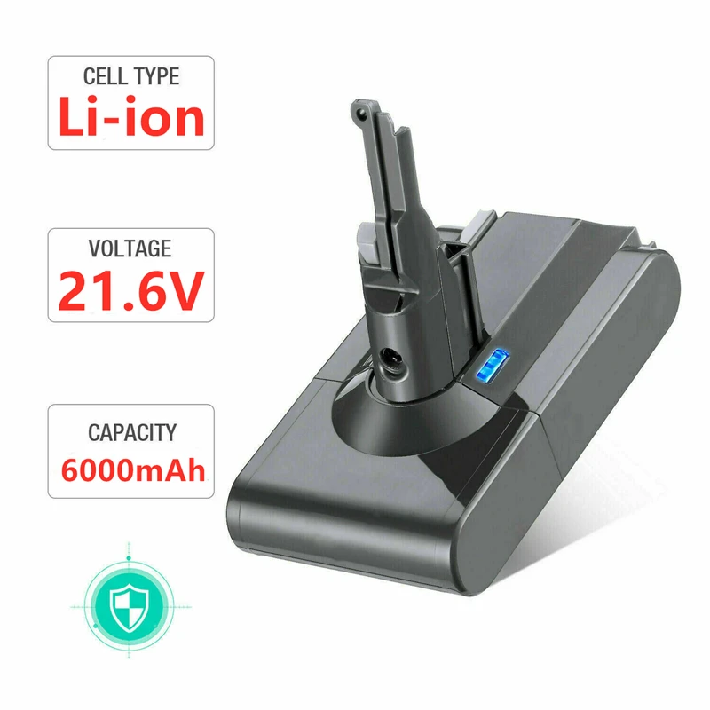 Aleaivy 6000mAh 21.6V Battery For Dyson V8 Battery V8 series ,V8 Absolute Li-ion SV10 Vacuum Cleaner Rechargeable BATTERY L70
Aleaivy 6000mAh 21.6V Battery For Dyson V8 Battery V8 series ,V8 Absolute Li-ion SV10 Vacuum Cleaner Rechargeable BATTERY L70
