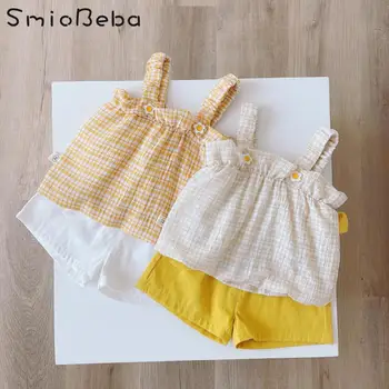 Baby Girls Two Pieces Sets 0-3 Years Infant Children's Summer Suit 2020 Girls Plaid Top Casual + Shorts Pants Two Piece Set Thin
Baby Girls Two Pieces Sets 0-3 Years Infant Children's Summer Suit 2020 Girls Plaid Top Casual + Shorts Pants Two Piece Set Thin