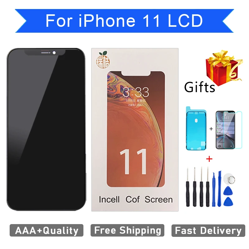 100%brand new Incell Display For iPhone 11 LCD 3D Touch Screen Digitizer Replacement Assembly Perfect phone repair Free shipping
100%brand new Incell Display For iPhone 11 LCD 3D Touch Screen Digitizer Replacement Assembly Perfect phone repair Free shipping