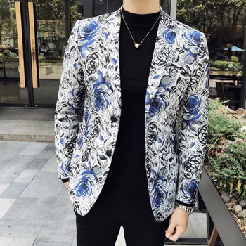 Silver Red Blue Blazer For Men New Autumn Men Floral Blazer Stylish Mens Embroidered Blazers Stage DJ Prom Costume Homme Q750
Silver Red Blue Blazer For Men New Autumn Men Floral Blazer Stylish Mens Embroidered Blazers Stage DJ Prom Costume Homme Q750