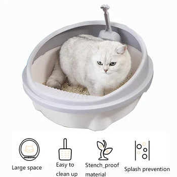 Pet Toilet Bedpan Anti Splash Cats Litter Box Cat Dog Tray with Scoop Kitten Clean Toilette Home Plastic Sand Box For Pets
Pet Toilet Bedpan Anti Splash Cats Litter Box Cat Dog Tray with Scoop Kitten Clean Toilette Home Plastic Sand Box For Pets