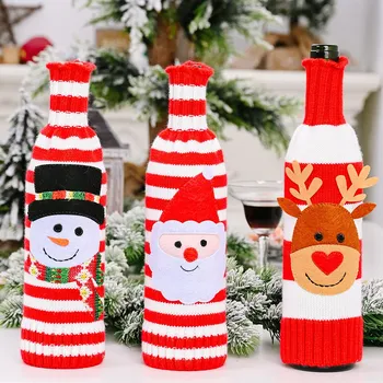 2Pcs Decorations Striped Knitted Wine Bottle Cover Christmas Wine Bottle Cover for Christmas Decoration
2Pcs Decorations Striped Knitted Wine Bottle Cover Christmas Wine Bottle Cover for Christmas Decoration