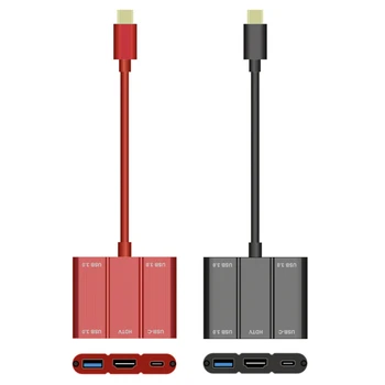 USB 3.1 Type C USB-C to HDMI 4K 60HZ Video 5 in 1 Hub Adapter 3 USB 3.0 USB C Charging Extender Dock for MacBook Air 2020
USB 3.1 Type C USB-C to HDMI 4K 60HZ Video 5 in 1 Hub Adapter 3 USB 3.0 USB C Charging Extender Dock for MacBook Air 2020