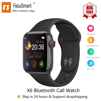 FocuSmart 2020 Smart Watch X6 Bluetooth Call 1.54"Full Touch heart rate monitor Call watch Smart watch men women for ios Android
FocuSmart 2020 Smart Watch X6 Bluetooth Call 1.54"Full Touch heart rate monitor Call watch Smart watch men women for ios Android