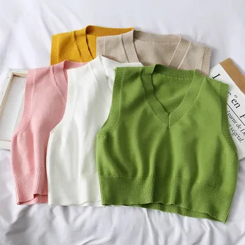 Vintage Knitted Sweater Vest Women 2020 Sleeveless Autumn Sweater Women Casual Loose Pullover Tank Femme Outerwear Vest Pullover
Vintage Knitted Sweater Vest Women 2020 Sleeveless Autumn Sweater Women Casual Loose Pullover Tank Femme Outerwear Vest Pullover