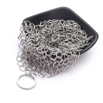 Stainless Steel Chainmail Scrubber With Hanging Ring Cast Iron Cleaner Cookware Cleaning Brush For Skillet Wok Pot Pan And More
Stainless Steel Chainmail Scrubber With Hanging Ring Cast Iron Cleaner Cookware Cleaning Brush For Skillet Wok Pot Pan And More