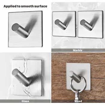 4pcs/set Stainless Steel Robe Hooks Bathroom Towel Wall Hooks Waterproof Square Key Hat Bag Hanger Holder Towel Hook
4pcs/set Stainless Steel Robe Hooks Bathroom Towel Wall Hooks Waterproof Square Key Hat Bag Hanger Holder Towel Hook