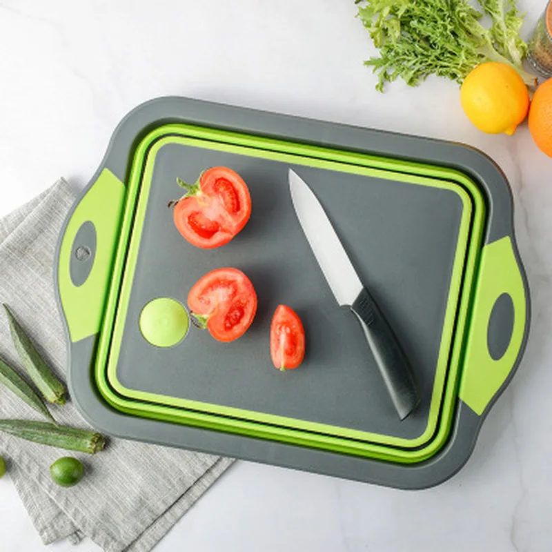 Collapsible Chopping Block Foldable Cutting Board Kitchen Silicone Cutting Board Fruit Washing Basket With Draining Plug #1
Collapsible Chopping Block Foldable Cutting Board Kitchen Silicone Cutting Board Fruit Washing Basket With Draining Plug #1