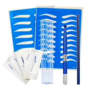 10pcs/set Practical Microblading Eyebrow Tattoo Kits Manual Pen Pencil Needle Practice Skin For Beginners
10pcs/set Practical Microblading Eyebrow Tattoo Kits Manual Pen Pencil Needle Practice Skin For Beginners