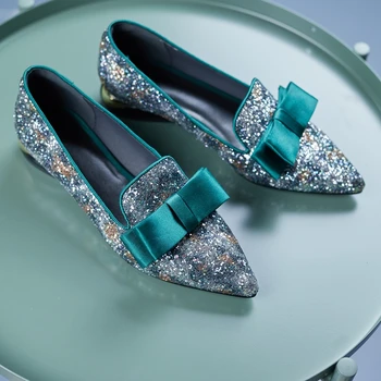 New Arrival Women Basic Pumps Spring Autumn Sequined Leather Wedges Heels Shoes Woman Pointed Toe Shallow Dress Pumps 
New Arrival Women Basic Pumps Spring Autumn Sequined Leather Wedges Heels Shoes Woman Pointed Toe Shallow Dress Pumps