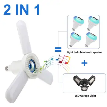 E27 3 Leaves Bluetooth LED Bulb Foldable Fan Blade Smart Ceiling Lights Lighting 4 Lighting modes with 3 Light Heads For Room
E27 3 Leaves Bluetooth LED Bulb Foldable Fan Blade Smart Ceiling Lights Lighting 4 Lighting modes with 3 Light Heads For Room