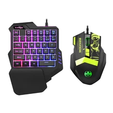 USB Wired One Handed Mini Gaming Keyboard Pubg Mouse Combo kit with game converter Ergonomic for LOL PC PS3 PS4 XBOX Gamer
USB Wired One Handed Mini Gaming Keyboard Pubg Mouse Combo kit with game converter Ergonomic for LOL PC PS3 PS4 XBOX Gamer