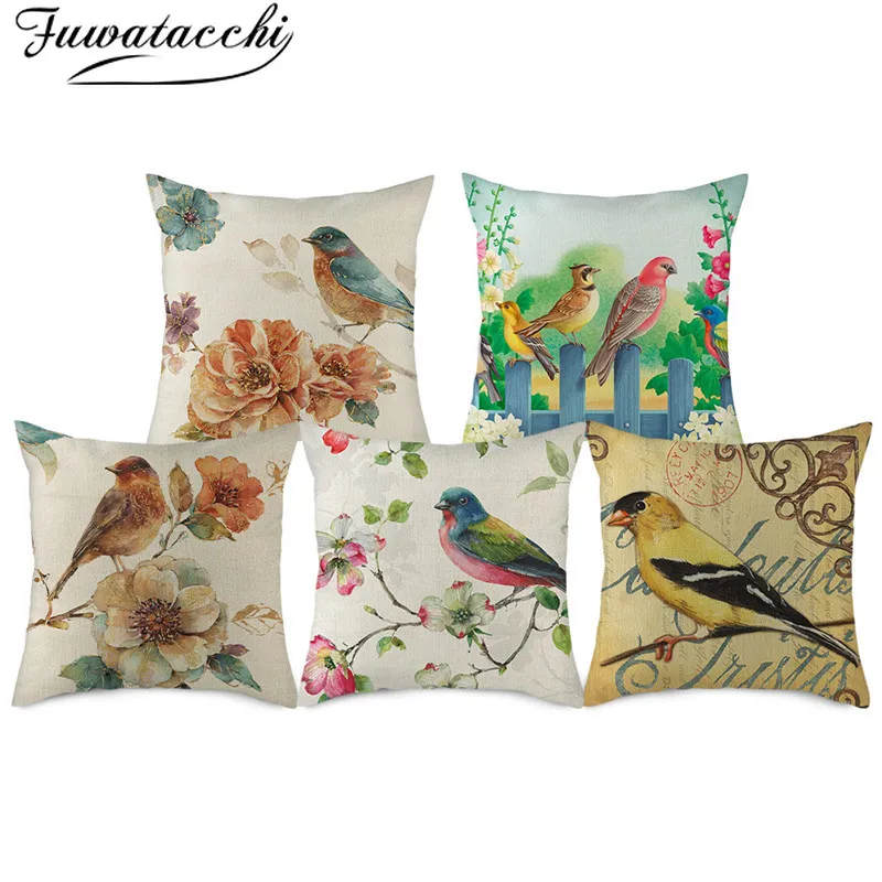 Fuwatacchi Pure Linen Animal Cushion Cover Bird Tree Flowers Photo Pillow Cover for Home Sofa Decorative Pillowcases 450mmx450mm
Fuwatacchi Pure Linen Animal Cushion Cover Bird Tree Flowers Photo Pillow Cover for Home Sofa Decorative Pillowcases 450mmx450mm