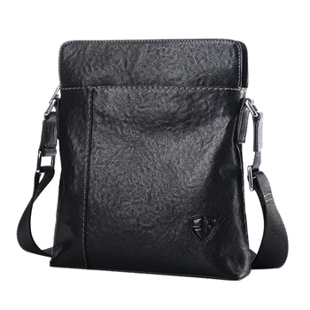

LJL-FEGER Genuine Leather Men's Shoulder Bag Business Briefcase Messenger Bags Vertical Leisure Shoulder Bag Crossbody Bags