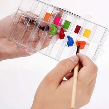 Solid Watercolor Paint Set Box With Paint Brush Pen Portable Water Color Pigment For School Students Beginner Art Supplies 
Solid Watercolor Paint Set Box With Paint Brush Pen Portable Water Color Pigment For School Students Beginner Art Supplies
