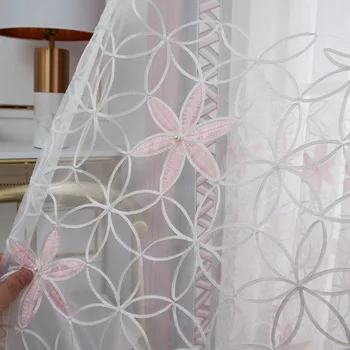 High Quality Embroidery 3D Pearl Tulle Curtains for Bedroom Window Treatments White Pink Sheer for Living Room Mesh Yarn
High Quality Embroidery 3D Pearl Tulle Curtains for Bedroom Window Treatments White Pink Sheer for Living Room Mesh Yarn